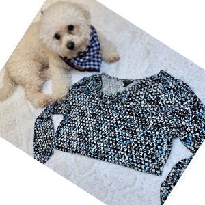 Ann Taylor mosaic cowl neck blouse